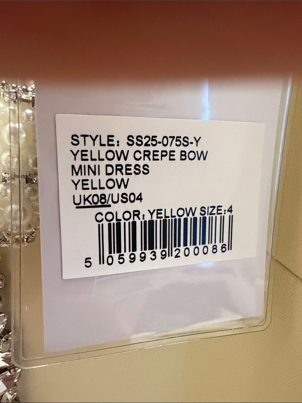 Self-Portrait Pale Yellow Embellished Mini Dress - Picture 11 of 13
